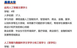 香港人工智能专业排名如何？