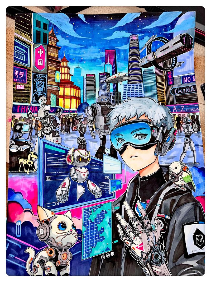 AI创意画如何赋能环保科技？-第1张图片-广州国自机器人