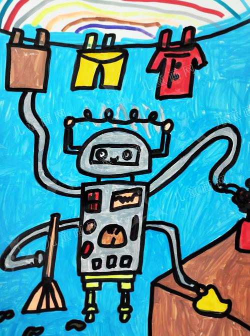 儿童画里的家务机器人，能帮妈妈干活吗？-第1张图片-广州国自机器人